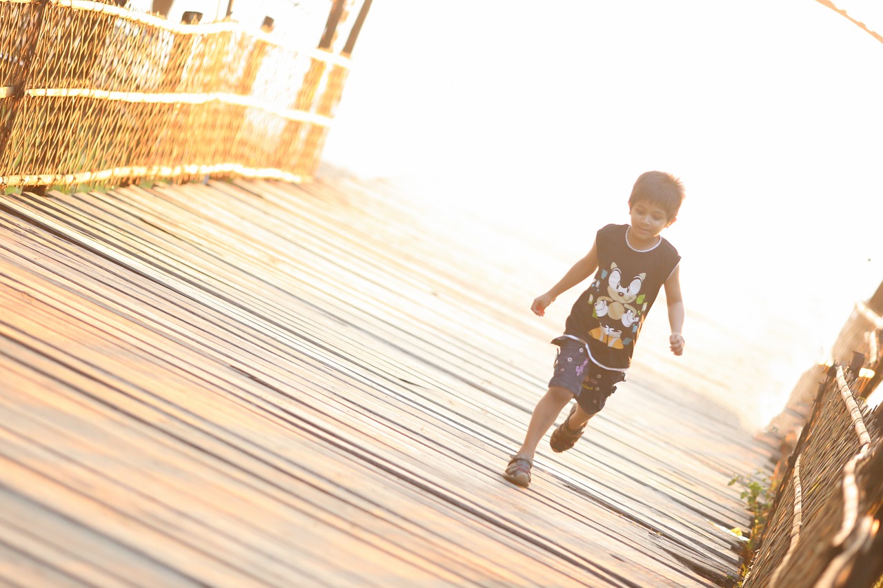 child running